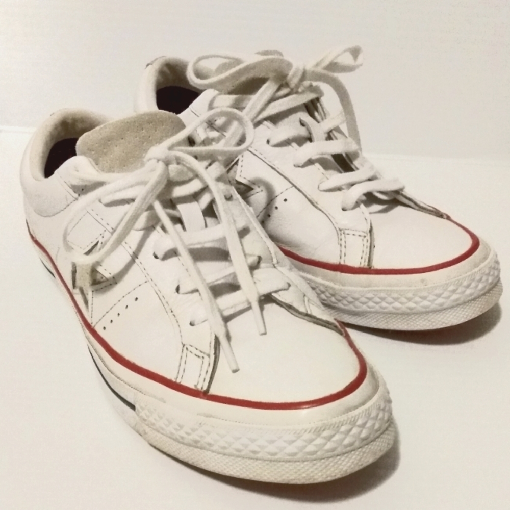 Converse “One Star” white leather sneakers
